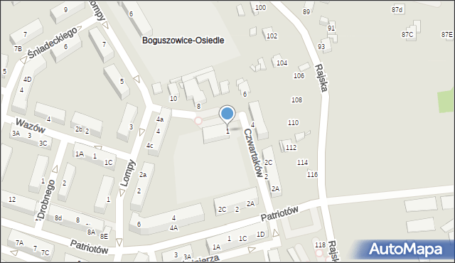 Rybnik, Czwartaków, 3, mapa Rybnika