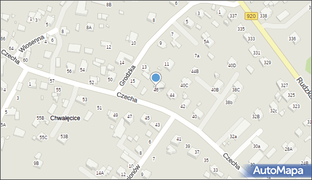 Rybnik, Czecha Bronisława, 46, mapa Rybnika