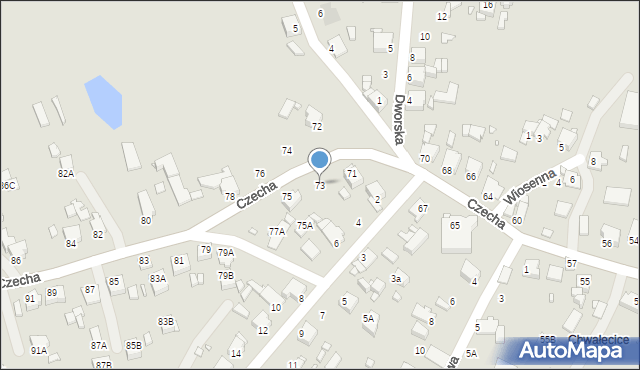 Rybnik, Czecha Bronisława, 73, mapa Rybnika