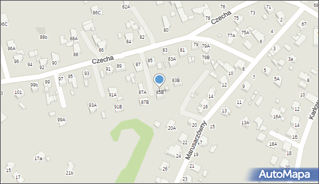 Rybnik, Czecha Bronisława, 85B, mapa Rybnika