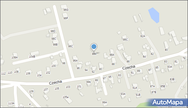 Rybnik, Czecha Bronisława, 88b, mapa Rybnika