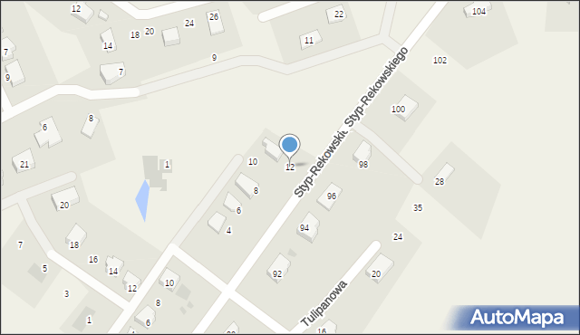 Rzepnica, Czerwonego Kapturka, 12, mapa Rzepnica