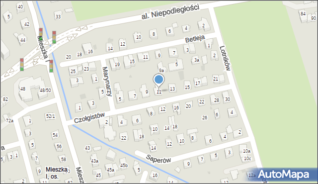 Rzeszów, Czołgistów, 11, mapa Rzeszów