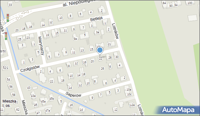 Rzeszów, Czołgistów, 24, mapa Rzeszów