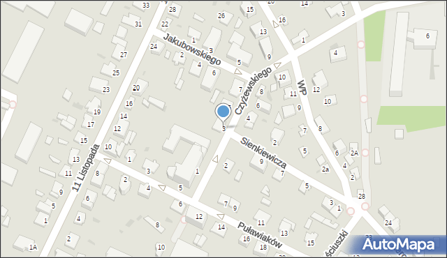 Sandomierz, Czyżewskiego-Juliana Ludwika, gen., 3, mapa Sandomierza