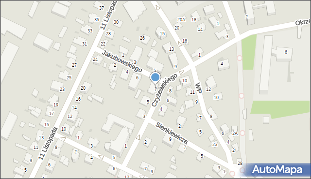 Sandomierz, Czyżewskiego-Juliana Ludwika, gen., 7, mapa Sandomierza