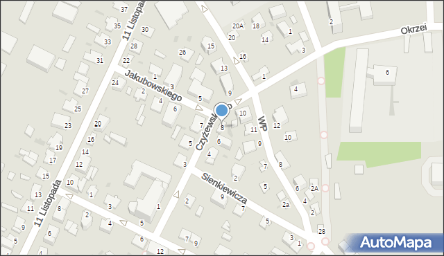 Sandomierz, Czyżewskiego-Juliana Ludwika, gen., 8, mapa Sandomierza