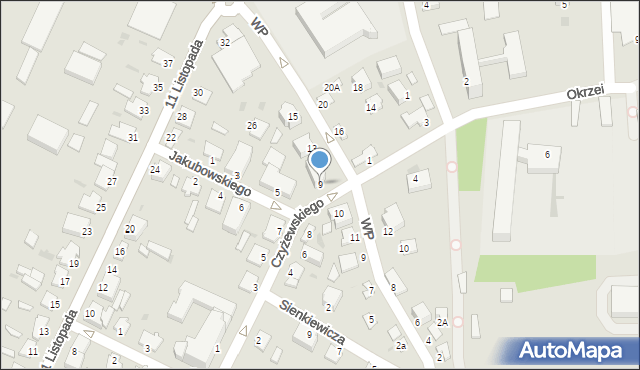 Sandomierz, Czyżewskiego-Juliana Ludwika, gen., 9, mapa Sandomierza