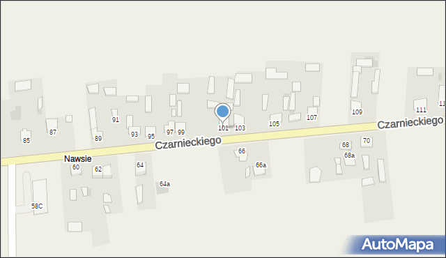 Secemin, Czarnieckiego Stefana, hetm., 101, mapa Secemin