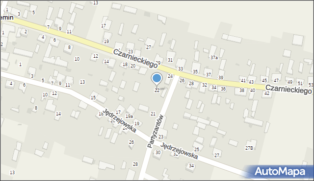 Secemin, Czarnieckiego Stefana, hetm., 22, mapa Secemin