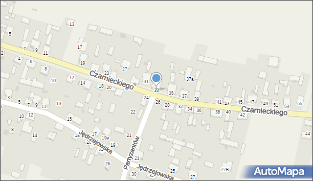 Secemin, Czarnieckiego Stefana, hetm., 33, mapa Secemin