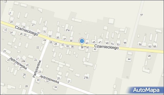 Secemin, Czarnieckiego Stefana, hetm., 38, mapa Secemin