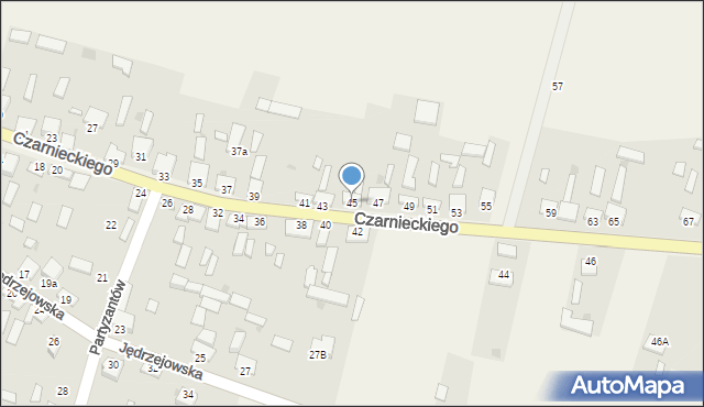 Secemin, Czarnieckiego Stefana, hetm., 45, mapa Secemin