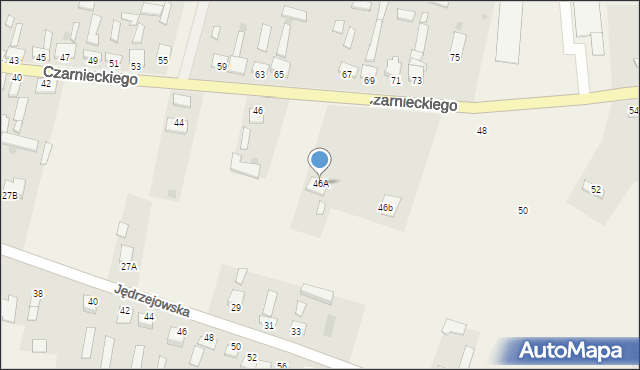 Secemin, Czarnieckiego Stefana, hetm., 46A, mapa Secemin