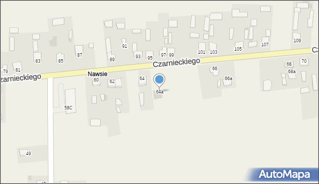 Secemin, Czarnieckiego Stefana, hetm., 64a, mapa Secemin