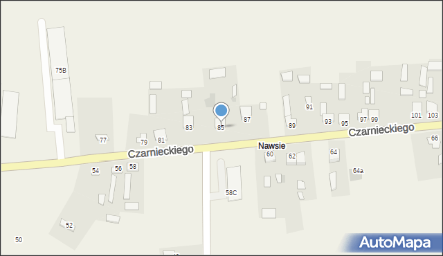 Secemin, Czarnieckiego Stefana, hetm., 85, mapa Secemin