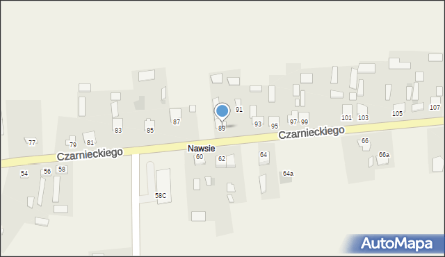 Secemin, Czarnieckiego Stefana, hetm., 89, mapa Secemin