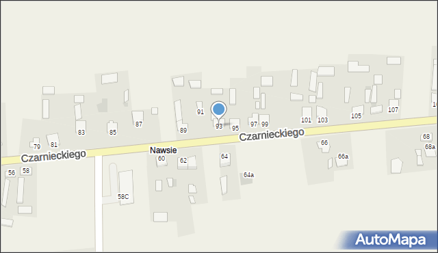 Secemin, Czarnieckiego Stefana, hetm., 93, mapa Secemin