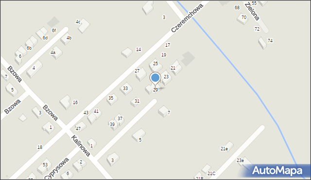 Siechnice, Czeremchowa, 29, mapa Siechnice