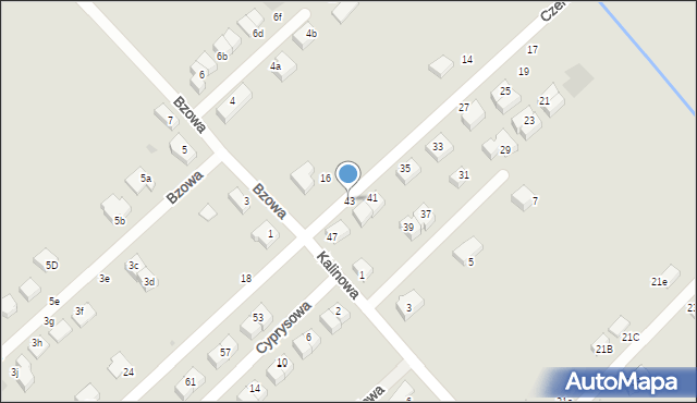 Siechnice, Czeremchowa, 43, mapa Siechnice