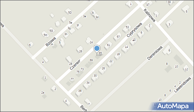 Siechnice, Czeremchowa, 67, mapa Siechnice