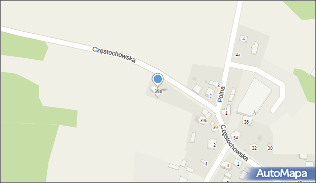 Siedlec, Częstochowska, 39a, mapa Siedlec