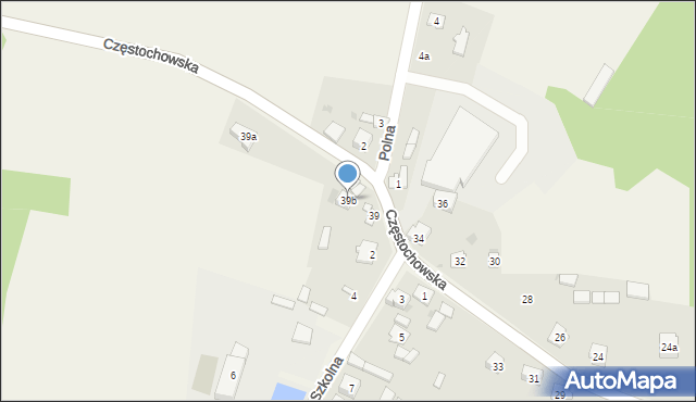 Siedlec, Częstochowska, 39b, mapa Siedlec