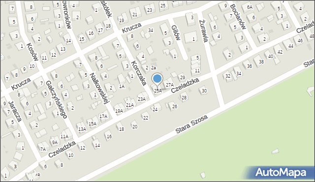 Siemianowice Śląskie, Czeladzka, 25A, mapa Siemianowice Śląskie