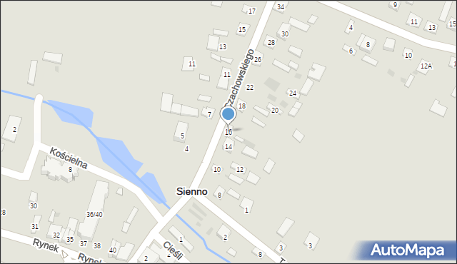 Sienno, Czachowskiego Dionizego, płk., 16, mapa Sienno