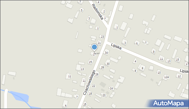 Sienno, Czachowskiego Dionizego, płk., 17, mapa Sienno