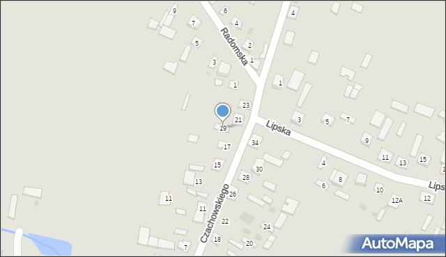 Sienno, Czachowskiego Dionizego, płk., 19, mapa Sienno