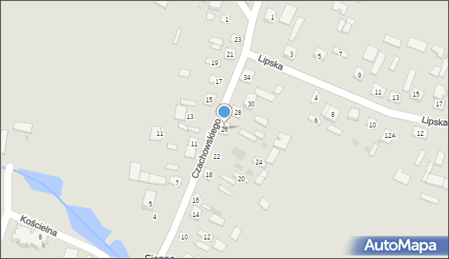 Sienno, Czachowskiego Dionizego, płk., 26, mapa Sienno
