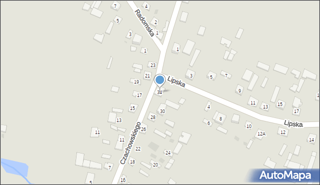 Sienno, Czachowskiego Dionizego, płk., 34, mapa Sienno