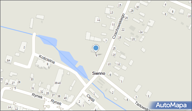 Sienno, Czachowskiego Dionizego, płk., 4, mapa Sienno
