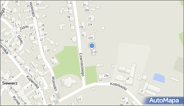 Siewierz, Czarnieckiego Stefana, hetm., 2, mapa Siewierz