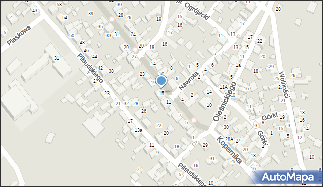 Siewierz, Częstochowska, 15, mapa Siewierz