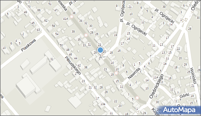 Siewierz, Częstochowska, 27, mapa Siewierz