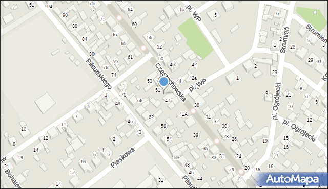 Siewierz, Częstochowska, 49, mapa Siewierz