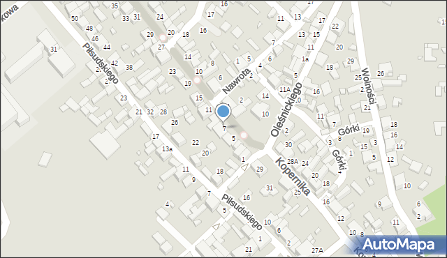 Siewierz, Częstochowska, 7, mapa Siewierz