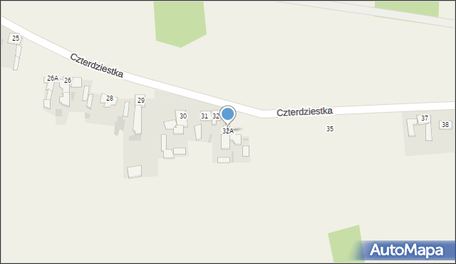 Sipiory, Czterdziestka, 32A, mapa Sipiory