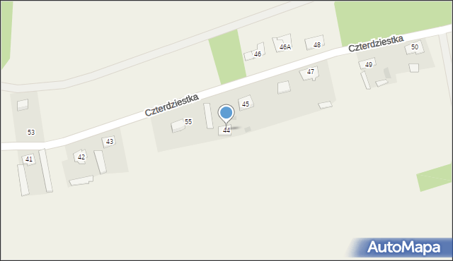 Sipiory, Czterdziestka, 44, mapa Sipiory