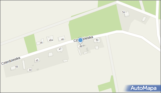 Sipiory, Czterdziestka, 49, mapa Sipiory