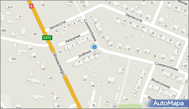 Skaryszew, Czeremchowa, 10, mapa Skaryszew