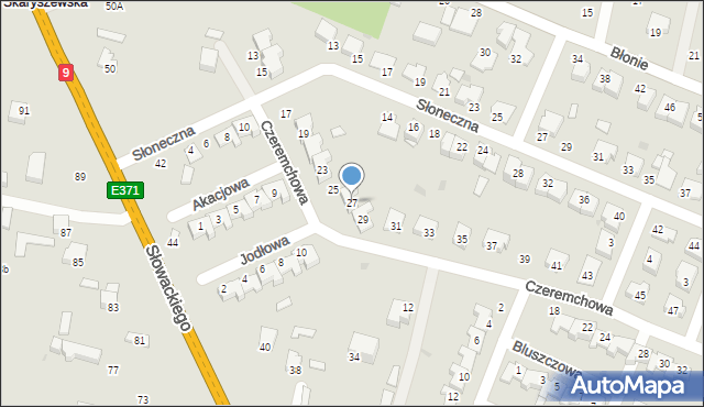 Skaryszew, Czeremchowa, 27, mapa Skaryszew