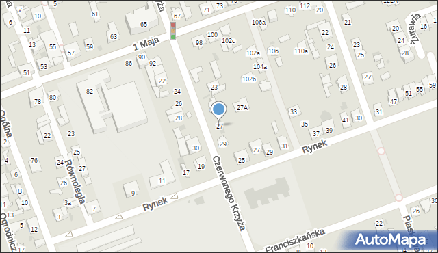 Skarżysko-Kamienna, Czerwonego Krzyża, 27, mapa Skarżysko-Kamienna