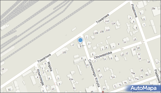 Skarżysko-Kamienna, Czerwonego Krzyża, 4, mapa Skarżysko-Kamienna