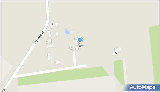 Skierniewice, Czerwona, 30, mapa Skierniewic