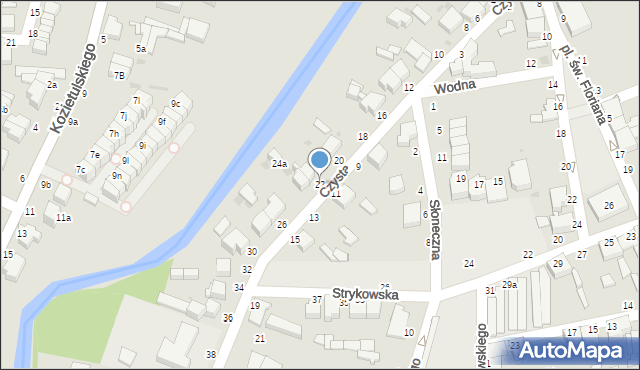 Skierniewice, Czysta, 22, mapa Skierniewic