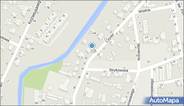 Skierniewice, Czysta, 28, mapa Skierniewic