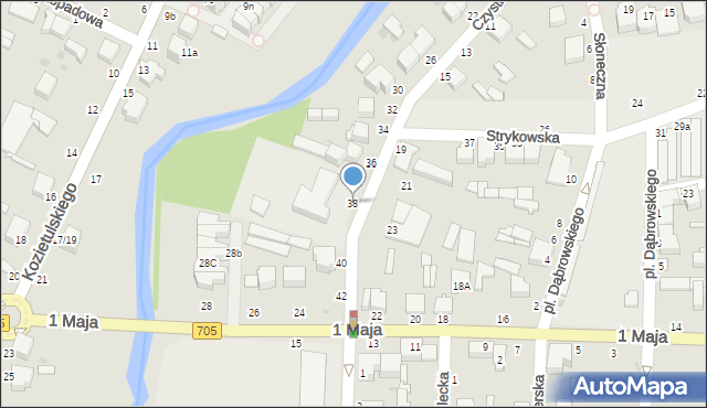 Skierniewice, Czysta, 38, mapa Skierniewic